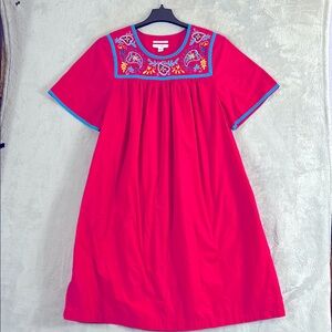 Go softly, Paisley embroidered patio dress sz L